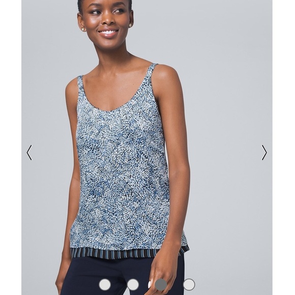WHBM Ultimate Reversible Stripe/Abstract Camisole. 4-ways to wear. - Picture 3 of 15